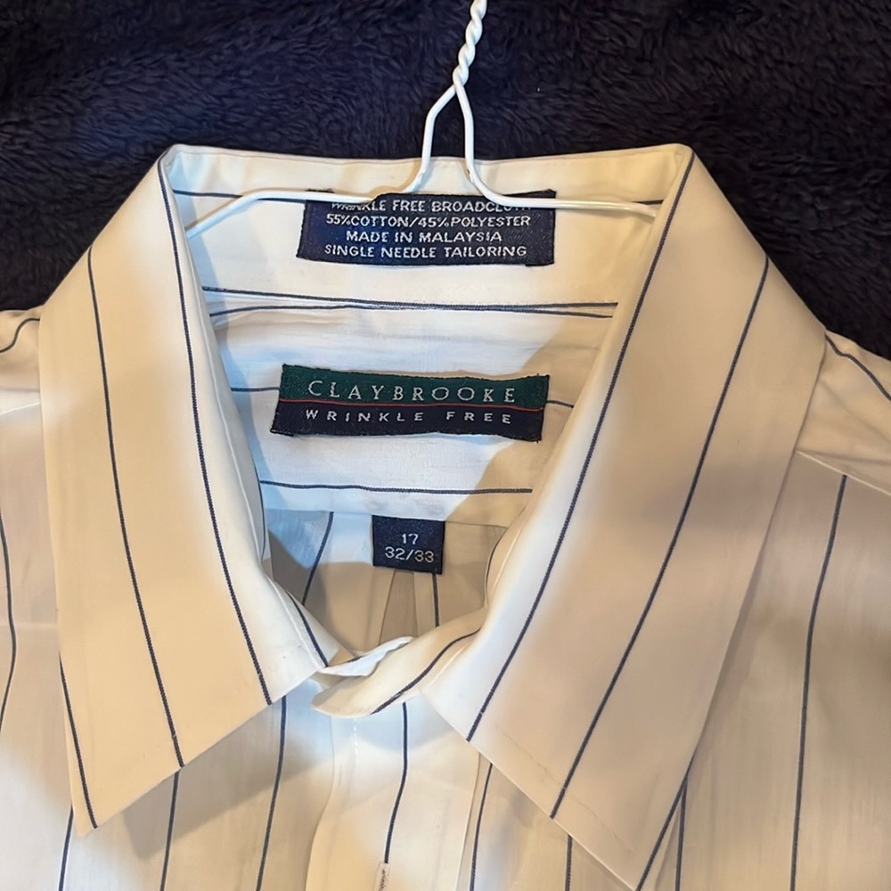 Perfect condition Claybrook button up top white with blue stripes